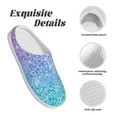 thumbnail image 5 of Wukai Multicolor Glitter Print Women's Indoor Bedroom Slipper Slip On Shoes, Unisex House Shoes with Anti-Skid Sole for Men, Gift for Women Men-35/36, 5 of 7