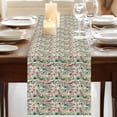 thumbnail image 3 of Table Runners 70 Inches Long Dress Scarves, Vintage Flowers Farmhouse Coffee/Dining/Kitchen Table Decor, Holiday Table Runner, Spring Pink Green Floral Country Leaves Birds 13x70 Inch, 3 of 9