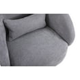 thumbnail image 5 of Swivel Barrel Chair, Modern Round Swivel Accent Chairs with Pillow, 360 Degree Comfy Linen Fabric Accent Chair Small Single Chair Armchair for Living Room Bedroom (Light Grey), 5 of 8