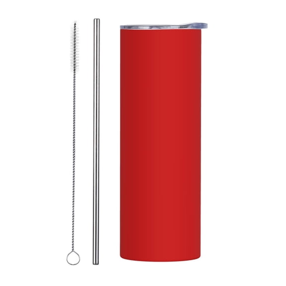 PAYOHTO Red 20 Oz Stainless Steel Mug Tumblers Cup for Men Women Insulated Slim Thin Travel Tumbler