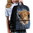 thumbnail image 3 of Uorisanigo 17 inch Baby Highland Cow School Backpack Bag for Boys Girls, 5-12 Year Kids School Bag Bookbags Breathable Daypack for Schools, Travel & Sports, 3 of 6