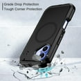 thumbnail image 4 of I-HONVA For iPhone 16 Plus Case Compatible with MagSafe,3-Layer Military Grade Drop Protection Anti-Slip Rugged Shockproof Dustproof Protection 6.7 inch Phone Case,Full Black, 4 of 6