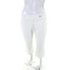 Pre-owned|Escada Women's Mid Rise Pleated Front Capri Jeans White Size 40