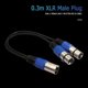 thumbnail image 5 of Línea De Conexión Conector macho XLR de 0,3 m a conector hembra XLR dual Y Splitter Mic DJ Cable de audio, 5 of 7