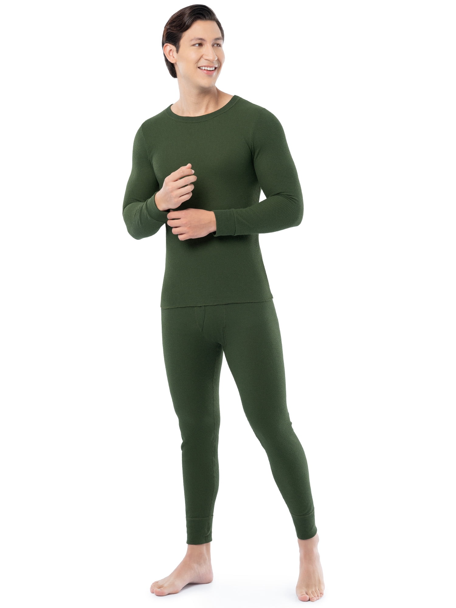 Fruit of the Loom Men's Thermal Waffle Crew Top, Sizes S-5XL