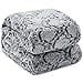 thumbnail image 3 of KAWAHOME Faux Fur Blanket King Size Winter Ultra Luxury Soft Cozy Warm Fluffy Plush Faux Rabbit Fur Blankets Quatrefoil Pattern for Couch Sofa Bed, 108" X 90" Dark Grey, 3 of 4