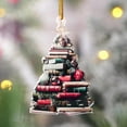 thumbnail image 6 of Christmas Tree Book Ornament 2025 Christmas Book Tree Ornament Book Ornament for Christmas Tree Book Lover Christmas Ornaments for Book Lovers Book Reader Librarian/ Christmas Acrylic Pendant C, 6 of 7