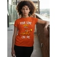 thumbnail image 3 of Turkey Pour Some Gravy On Me Funny Thanksgiving Women's T-shirt For Women, XL, Orange, 3 of 6