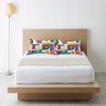 thumbnail image 6 of Yayeee Pillowcase King Size Set of 2 Satin Wrinkle Resistant Pillow Case, Purple Geometric, 6 of 7