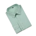 thumbnail image 5 of AZoiNM Men's No Pocket Dress Shirt Slim Fit Wrinkle Free Long Sleeve Point Collar Business Casual, 5 of 11
