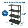 thumbnail image 2 of Gracious Living 4 Shelf Fixed Height Ventilated Heavy Duty Storage Unit, Black, 2 of 12