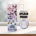 thumbnail image 3 of Inspirational Gifts for Women Floral Butterfly Straight Skinny 20 oz Tumbler Encouragement Gifts for Therapist Friend Self Love Water Bottle Coffee Mug Insulated Tumblers Thermal Cup for Sports Travel, 3 of 6