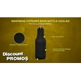 thumbnail image 3 of 10 Neoprene Zippered Beer Bottle Coolies Pack - Sharkskin Rubber Bottom - Black, 3 of 5