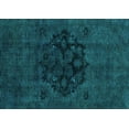 thumbnail image 1 of Ahgly Company Machine Washable Indoor Rectangle Abstract Turquoise Blue Modern Area Rugs, 5' x 8', 1 of 4