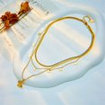 thumbnail image 3 of Zhuge Collar con colgante hecho a mano, cadena de varias capas con forma de mariposa (oro), 3 of 5