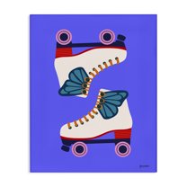 Stupell Industries Bold Roller Skates Entertainment Painting Wrapped Canvas Art Print Wall Art, 24 x 30