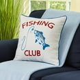 thumbnail image 4 of Fishing and Lake Themed Embroidered Decorative Pillow, 4 of 7