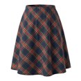 thumbnail image 6 of Agnes Orinda Women's Plus Size A Line Knee Length Flare Plaid Skirts 4X Red Dark Blue, 6 of 7