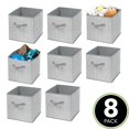thumbnail image 2 of mDesign Soft Fabric Nursery Organizer Bin with Front Handle, 8 Pack - Gray, 2 of 9