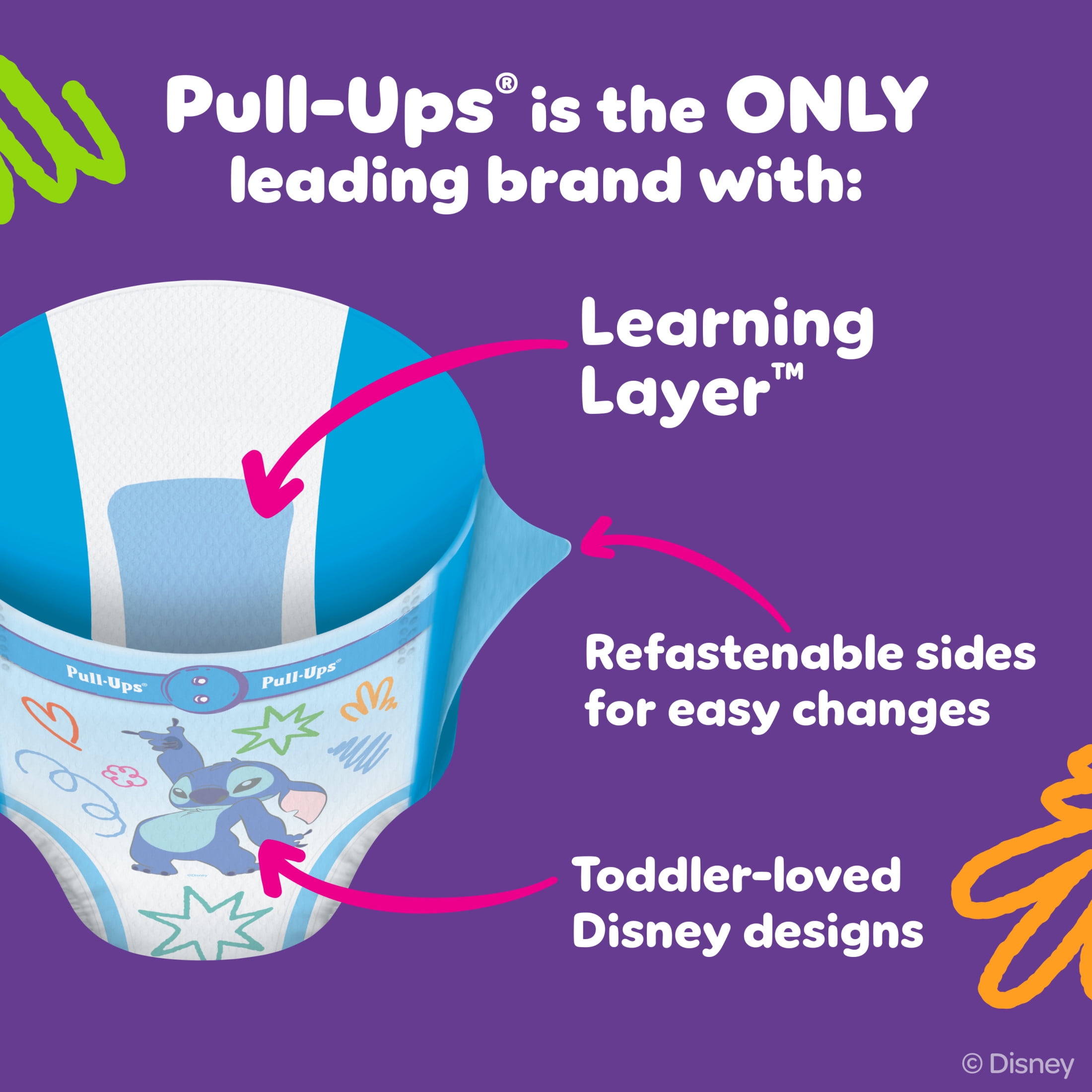 (2 pack) Pull-Ups Boys Potty Training Pants Disney Special Edition, 4T-5T, 60 Count