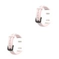 thumbnail image 1 of Seitruly Replacement Silicone Strap Multi-colored Wear-Resistant Wristband Watchband Snap Elasticity Bracelet Good with Rosa claro 2Conjunto, 1 of 6