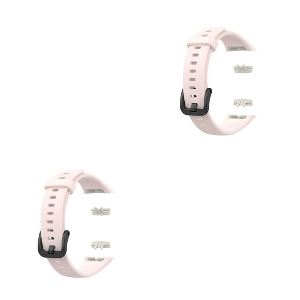 Correa de reloj ajustable Sidaley antiarañazos resistente al desgaste Rosa claro 2Conjunto