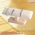 thumbnail image 4 of Expositor flotante de pulseras, collares y joyas con barra en T para organizar el hogar Terciopelo beige, 4 of 9