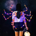 thumbnail image 4 of Boreal Craft Big With 64 Purple LED Lights Decorative Candy Bag Trick Or Game Party Flags on A String And, 4 of 5