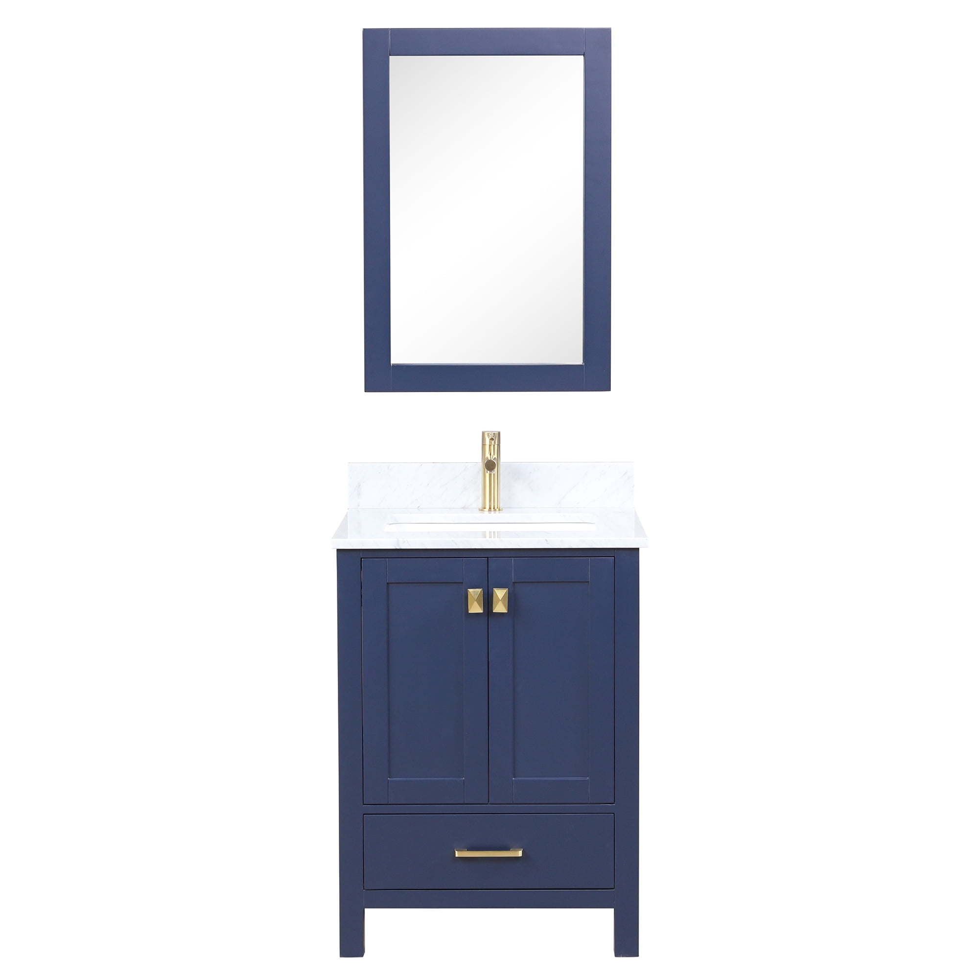 24　ネイビー Lexora Volez 24-in Navy Blue Single Sink Bathroom Vanity