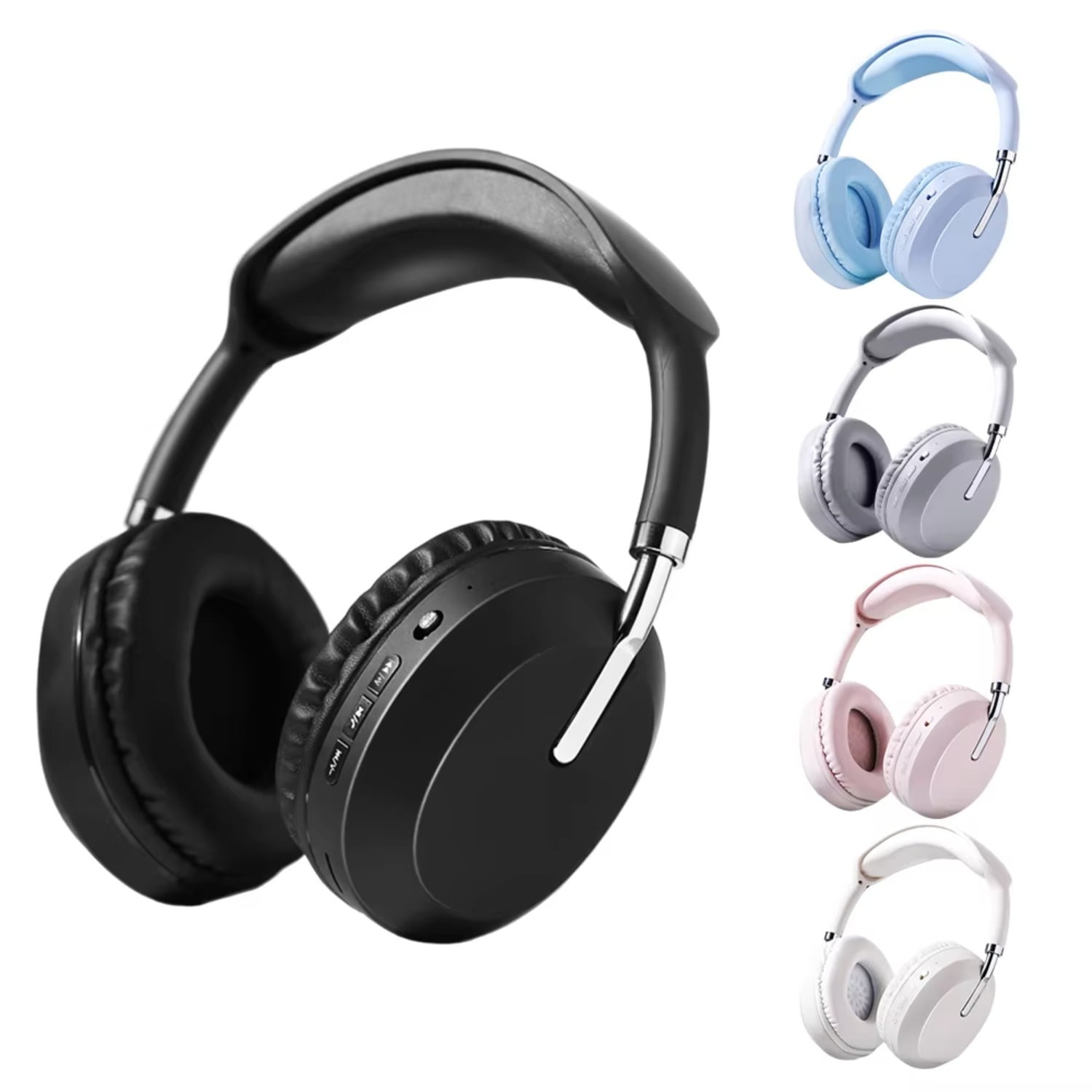 Bluetooth Headphones Over Ear, Bluetooth 5.3 Wireless Headphones with Microphone, HiFi Stereo Foldable Lightweight Headset, Deep Bass for Home Office Cellphone PC Ect.
