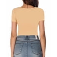 thumbnail image 3 of Body MANGOPOP de manga corta con cuello redondo para mujer, 3 of 5