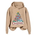 thumbnail image 1 of Christmas Print Fashion Casual Solid Color Loose Lady Long Sleeve Print Hoodie, 1 of 3
