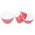 thumbnail image 4 of 4PCS 6in Salad Bowl Dinner Serving Bowl Sets Kitchen Imitation Porcelain DinnerwareRed Dots, 4 of 14