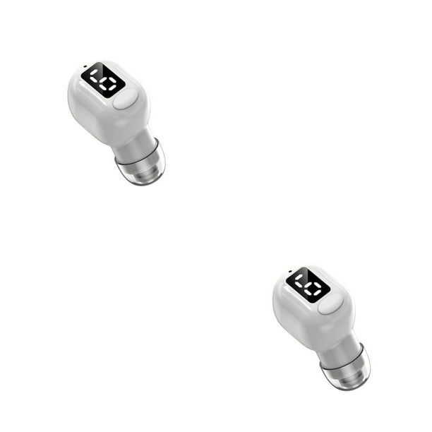 Auricular Inalámbrico Portátil Injueey 1 Pieza Bluetooth 5.3 Pantalla de Potencia Blanco