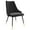 Black, variant on Pemberly Row 17.5" Tufted Performance Velvet Dining Side Chair in Black