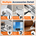 thumbnail image 3 of Loheer Portable Steam Cleaner - 1500W, 15s Fast Heat, 221°F High Temp,  Handheld Steam Cleaner with 1500ml Tank, for Grout, Cars, Upholstery Cleaning, 3 of 9