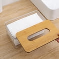 thumbnail image 1 of Tissue Box Cover, Modern Facial Paper Holder PET Material Box Organizer for Bathroom Vanity Countertop Car Night Stands, 1 of 7