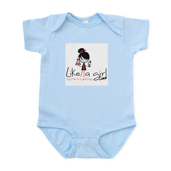 CafePress - Science Like A Girl! Infant Body Suit - Baby Light Bodysuit, Size Newborn - 24 Months