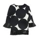 thumbnail image 2 of Alfani Blusa de punto con ribete de malla para mujer, negra, pequeña, 2 of 2
