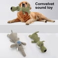 thumbnail image 2 of Squeaky Pet Toy – Plush Dog Toys, Bite-Resistant, Interactive, Teeth Cleaning, Cartoon Elephant, Wolf Shape, 2 of 7