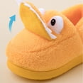 thumbnail image 3 of Drecage Toddler Kids Cute Dinosaur Slippers Boys Girls Winter Warm Fuzzy Bedroom House Shoes, 3 of 7