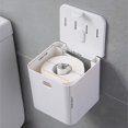 thumbnail image 2 of Portarrollos de papel higiénico, Portarrollos de papel higiénico montado en la pared, Portarrollos de papel impermeable / a prueba de polvo y dispensador - para baño / inodoro (blanco) Adepaton LKX-0573, 2 of 5