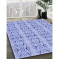 thumbnail image 3 of Ahgly Company Machine Washable Indoor Rectangle Transitional Light Slate Blue Area Rugs, 4' x 6', 3 of 7