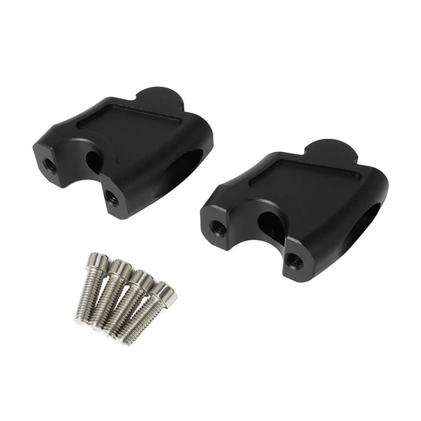 Elevador de manillar CNC universal para motocicleta, abrazadera de manillar, accesorios para motocicleta Negro