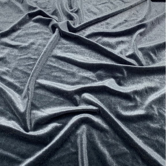 Charcoal Stretch Velvet Solid