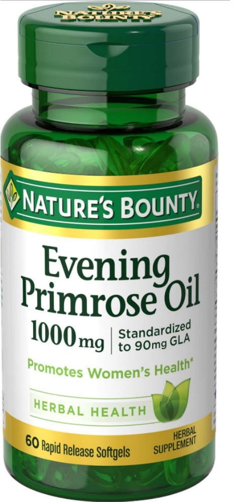 Nature's Bounty Evening Primrose Oil 1000 mg Softgels 60 ea (Pack of 4)