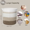 thumbnail image 2 of Unique Bargains Laundry Basket Hamper 18"x20" Tall Laundry Basket for Bedroom Baby Nursery Child's Laundry Coffee Color, 2 of 7