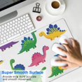thumbnail image 4 of Long Mouse Pads for Desk,White Cartoon Dinosaurs Pattern Desk Mats on Top Of Desks, Desk Mouse Pad Extra Large with 3mm Non-Slip Base and Stitched Edge for Gaming,Office,Work,Home 31.5"x11.8", 4 of 6