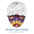 thumbnail image 4 of Shower Caps,Colorful Tie Dye Flower Mandala Pattern Waterproof Shower Cap for Women 4 Pieces,Double Reusable Hair Cover for Shower PEVA Elastic Stretch Hem, 4 of 7