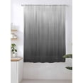 thumbnail image 2 of Sheer Curtains 63 Inch Length, Grey Ombre Semi Sheer Curtains Light Filtering Window Treatment, Contemporary Gradient Abstract Art Privacy Voile Drapes for Living Room Bedroom 52x63 Inch, 2 of 7
